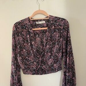 Zara Printed Floral Cropped top